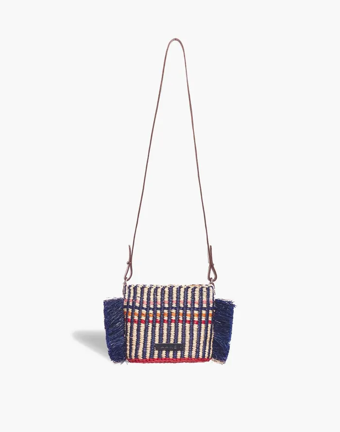 Women Bags Madewell AAKS Raffia Hana Mini Stripe Bag
