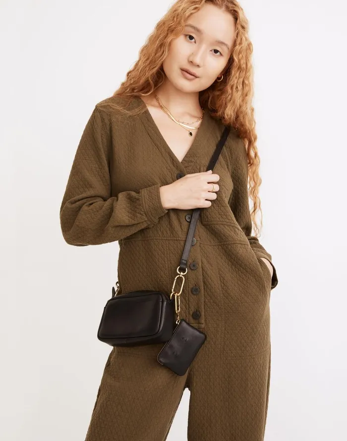 Women Bags Madewell The Leather Carabiner Mini Crossbody Bag