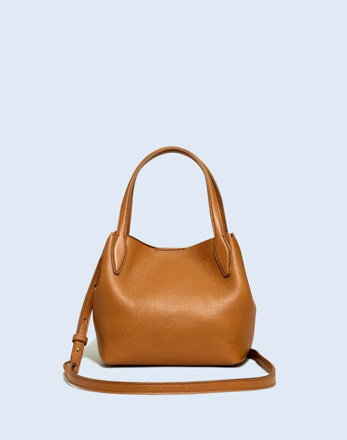 Women Bags Madewell The Mini Shopper Tote In Soft Grain Pebbled Leather