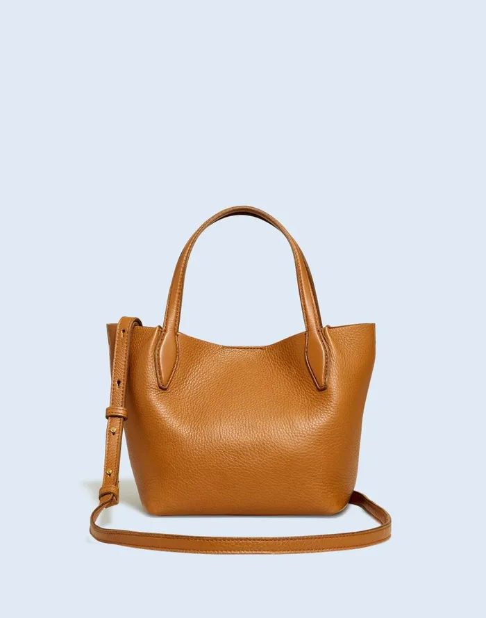 Women Bags Madewell The Mini Shopper Tote In Soft Grain Pebbled Leather