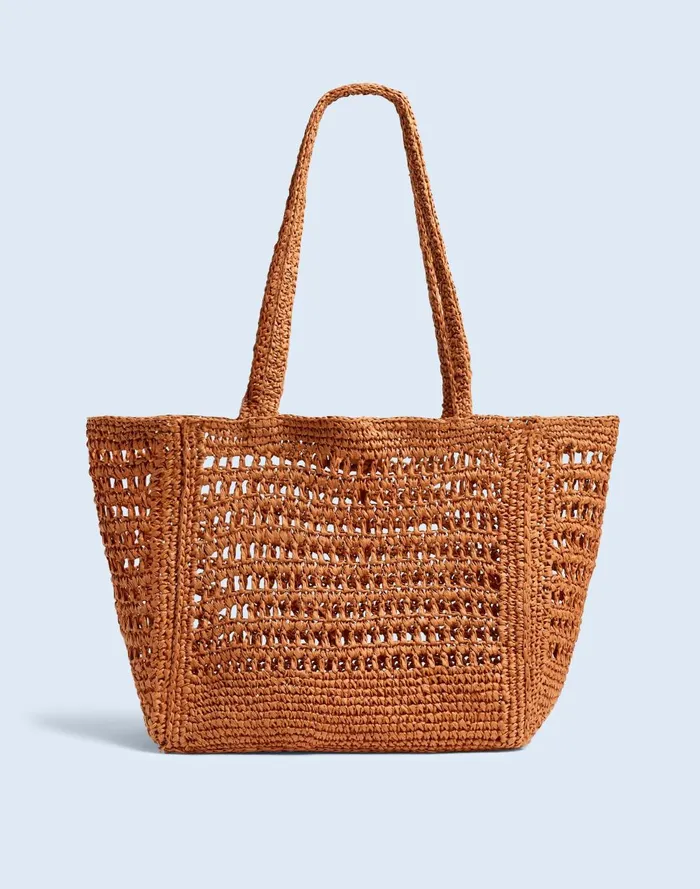 Women Bags Madewell The OpenCrochet Straw Packable Tote