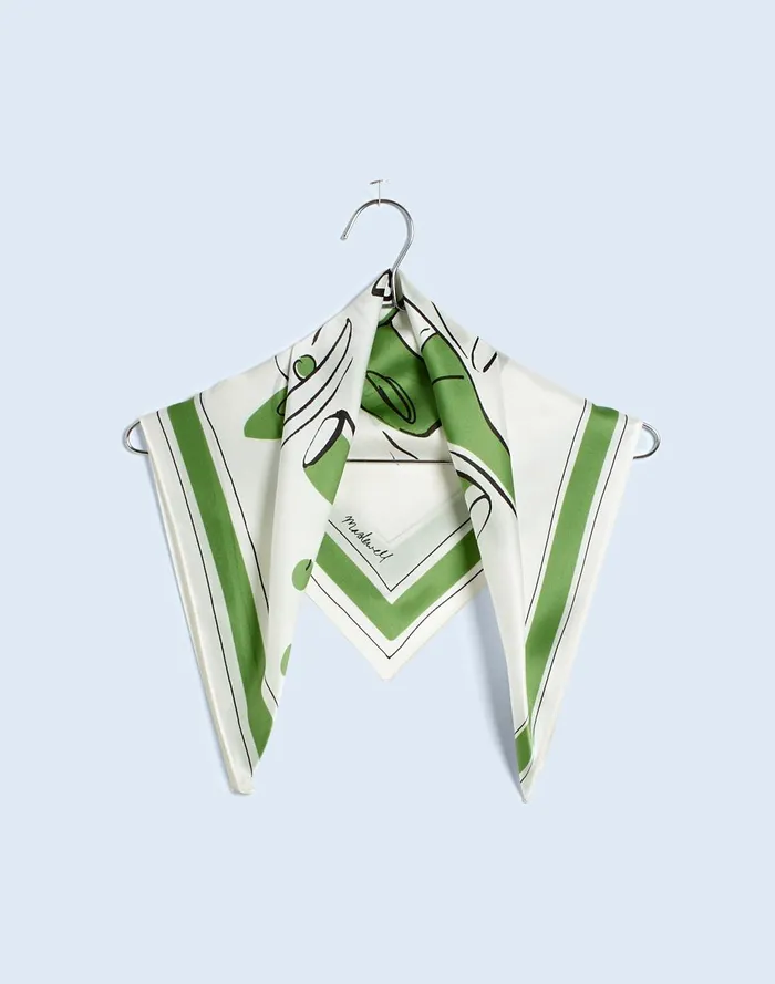 Women Bandanas Madewell GraphicPrint Silk Bandana