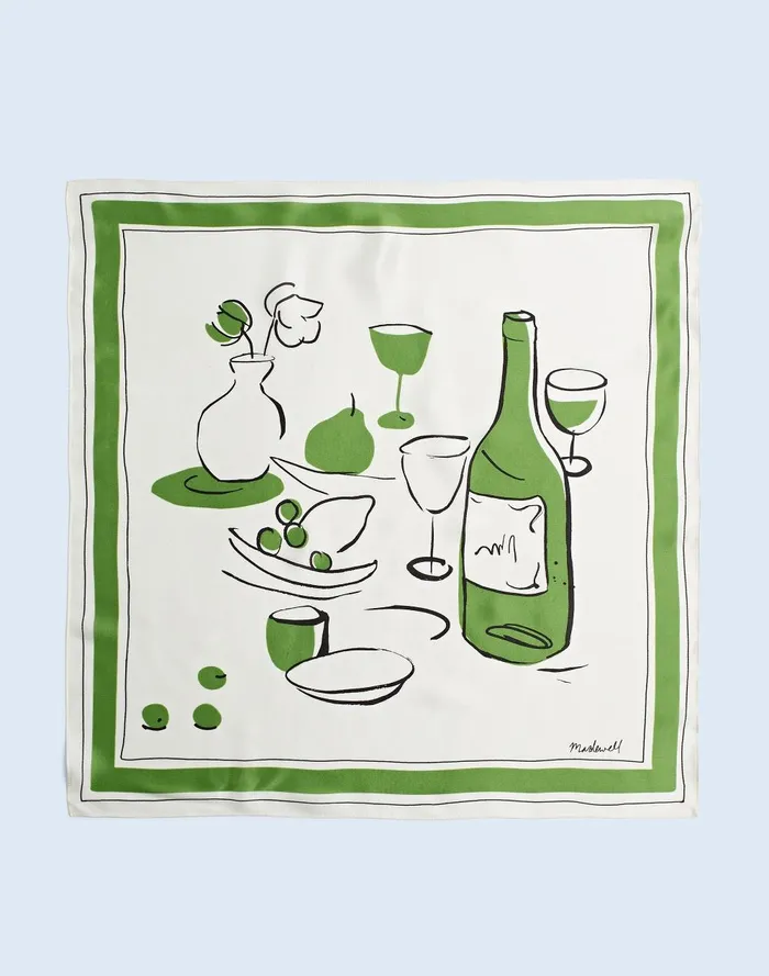 Women Bandanas Madewell GraphicPrint Silk Bandana