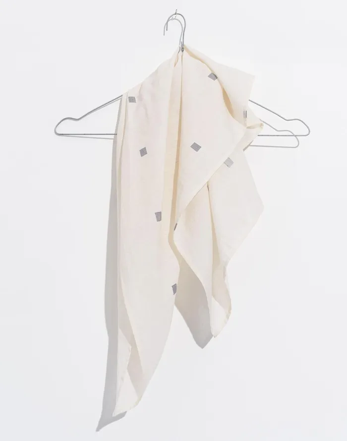 Women Bandanas Madewell World Of Crow White Handwoven Cotton Bandana