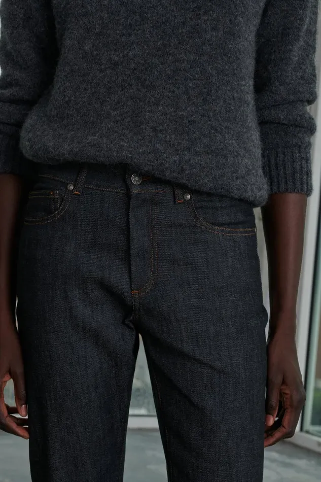 Women BARNEY JEANS Black Raw Denim Soeur Trousers