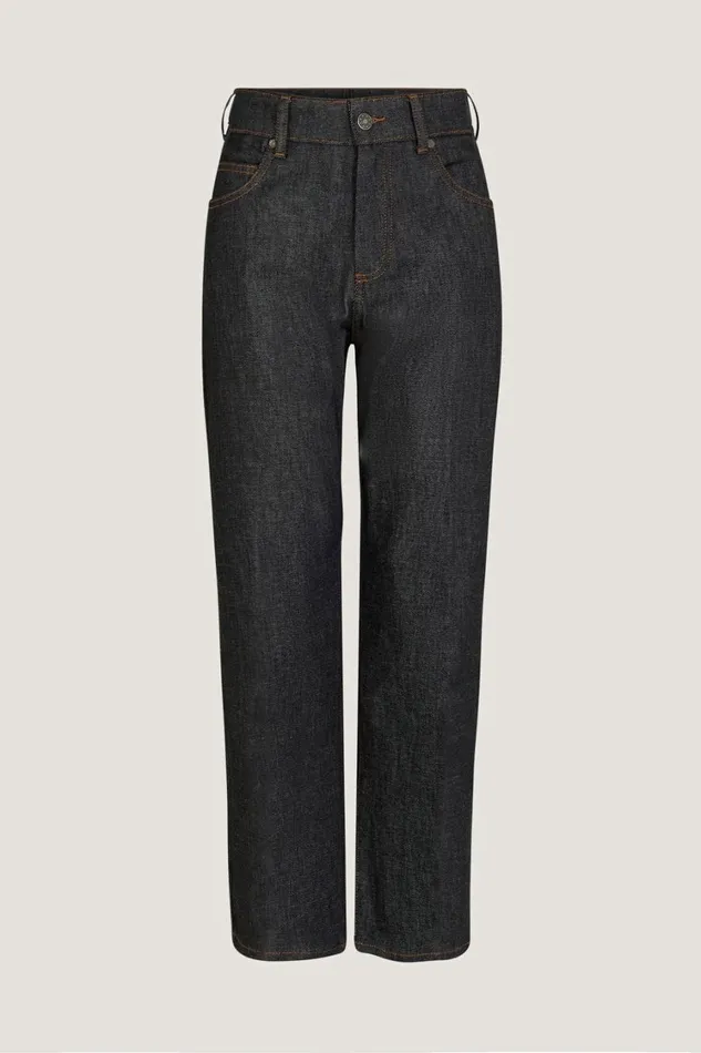Women BARNEY JEANS Black Raw Denim Soeur Trousers