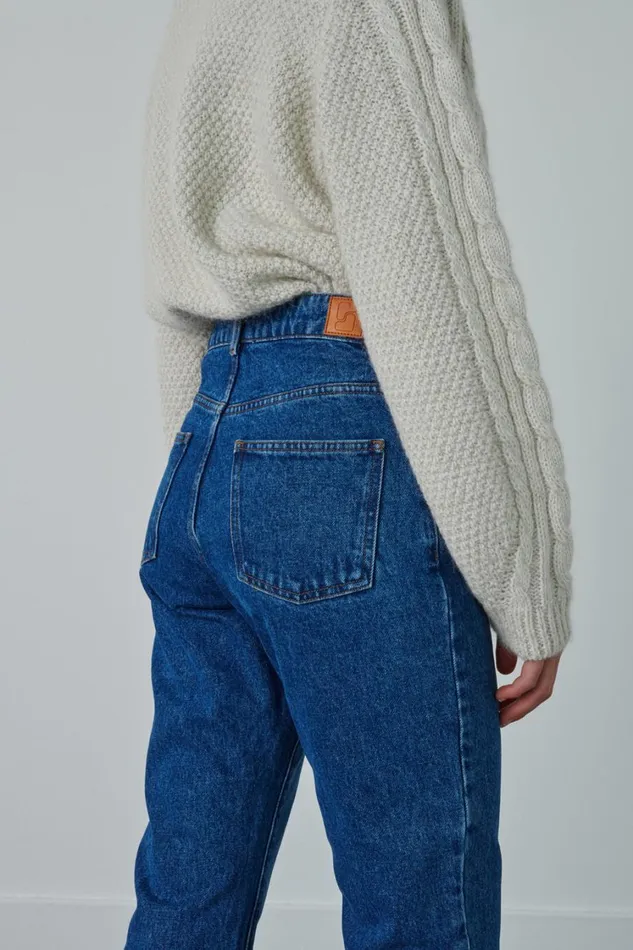 Women BARNEY JEANS Washed Blue Denim Soeur Trousers
