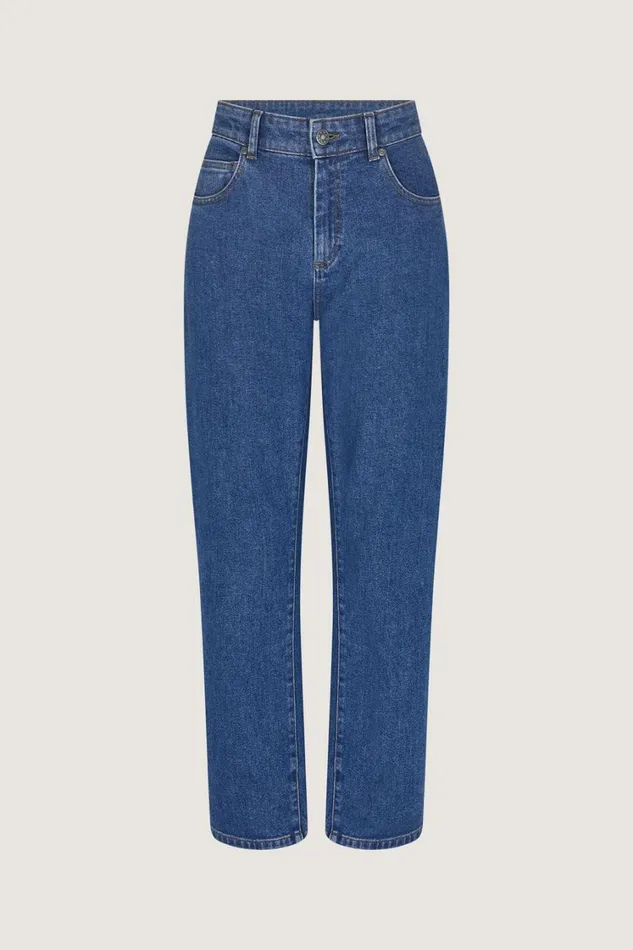 Women BARNEY JEANS Washed Blue Denim Soeur Trousers