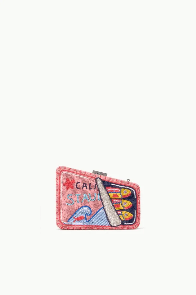 Women Beaded STAUD STAUD CARMELLA BEADED CLUTCH STAUDINES PINK