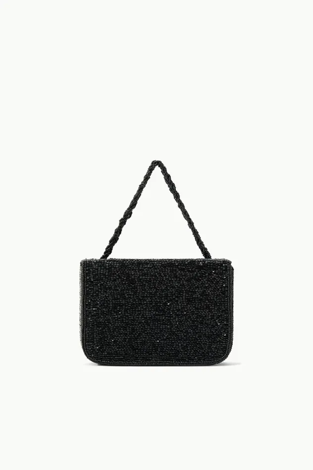 Women Beaded STAUD STAUD CARMEN BEADED BOX BAG BLACK