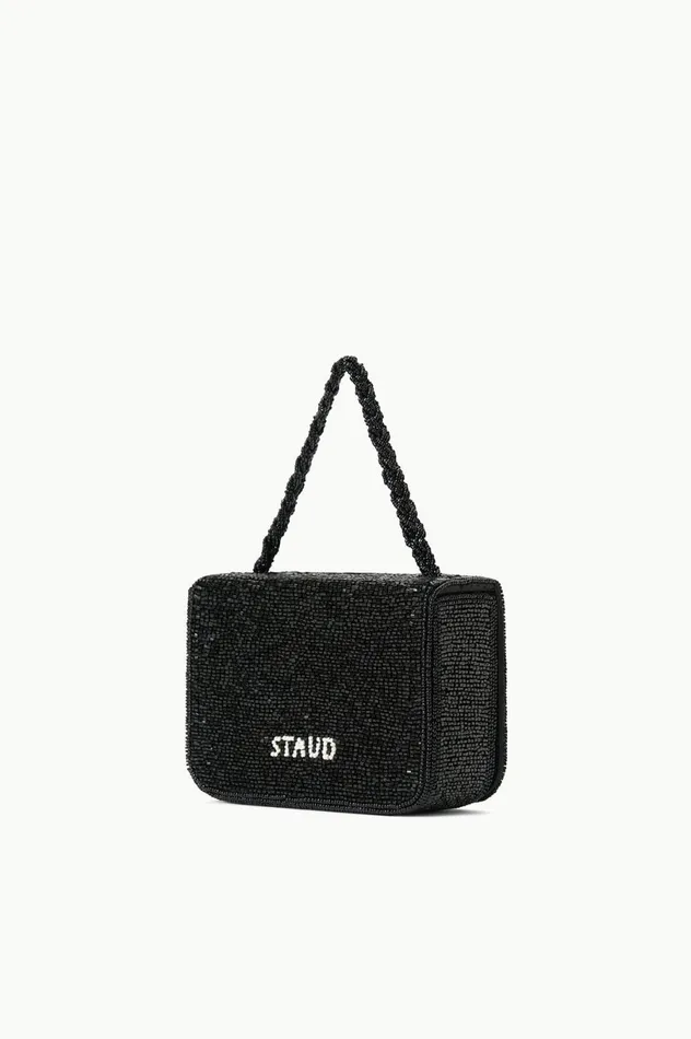 Women Beaded STAUD STAUD CARMEN BEADED BOX BAG BLACK Women Beaded STAUD STAUD CARMEN BEADED BOX BAG BLACK
