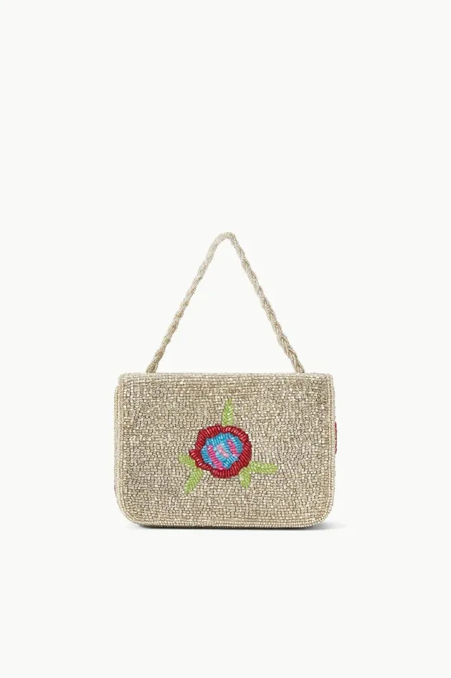 Women Beaded STAUD STAUD CARMEN BEADED BOX BAG DIAMOND ROSE