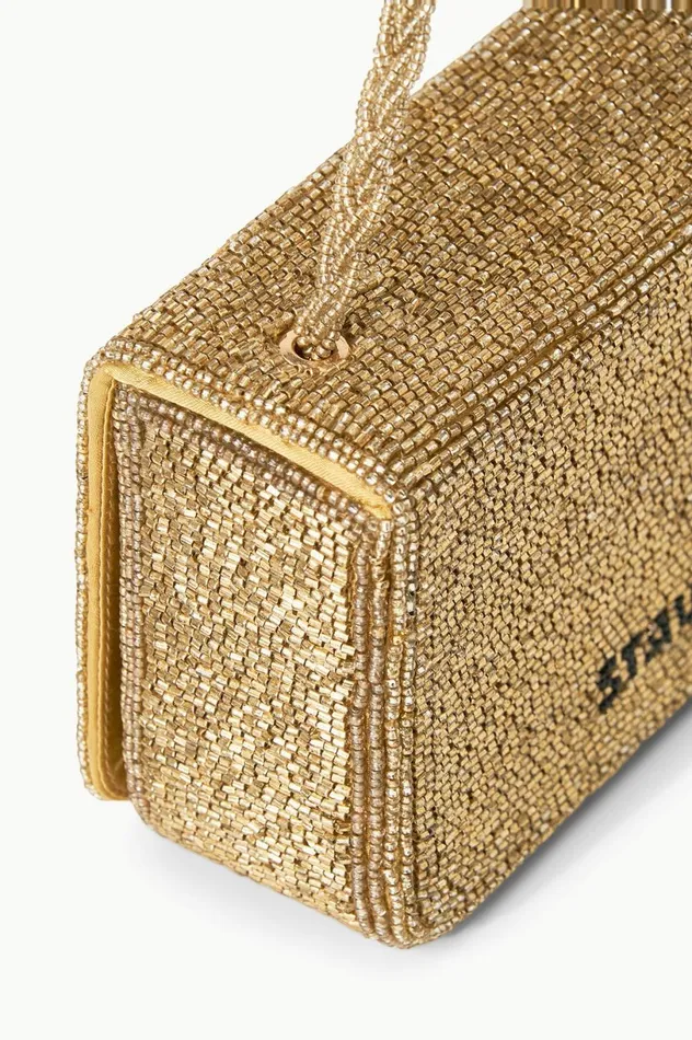 Women Beaded STAUD STAUD CARMEN BEADED BOX BAG GOLD Women Beaded STAUD STAUD CARMEN BEADED BOX BAG GOLD