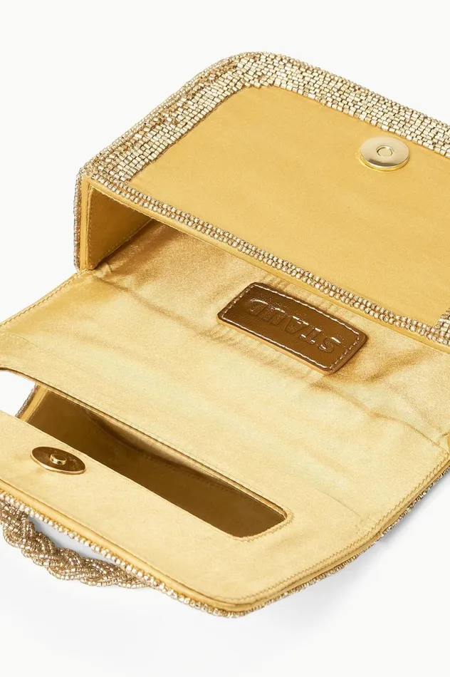 Women Beaded STAUD STAUD CARMEN BEADED BOX BAG GOLD Women Beaded STAUD STAUD CARMEN BEADED BOX BAG GOLD