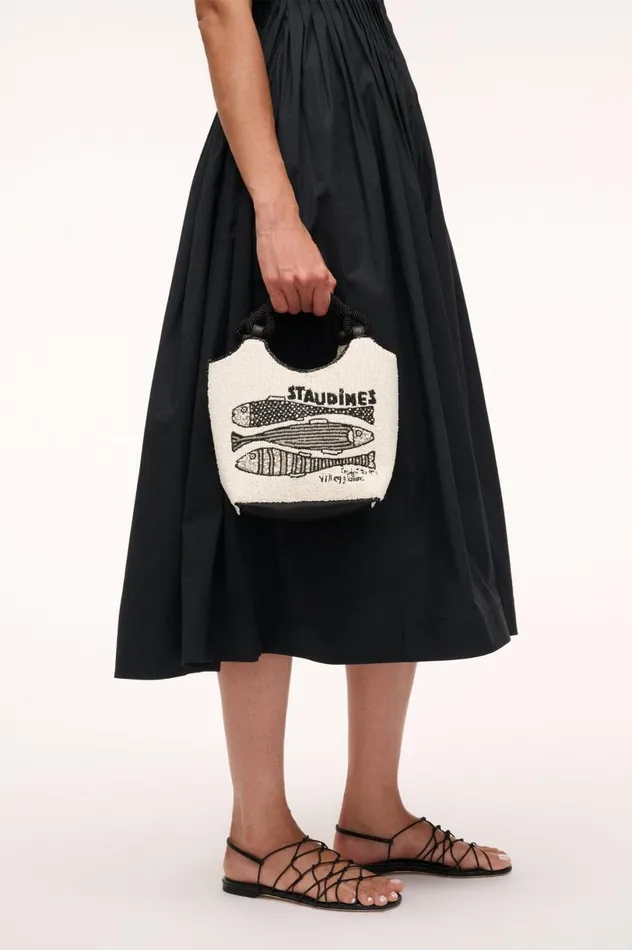 Women Beaded STAUD STAUD COTE BEADED BAG STAUDINES CREAM Women Beaded STAUD STAUD COTE BEADED BAG STAUDINES CREAM