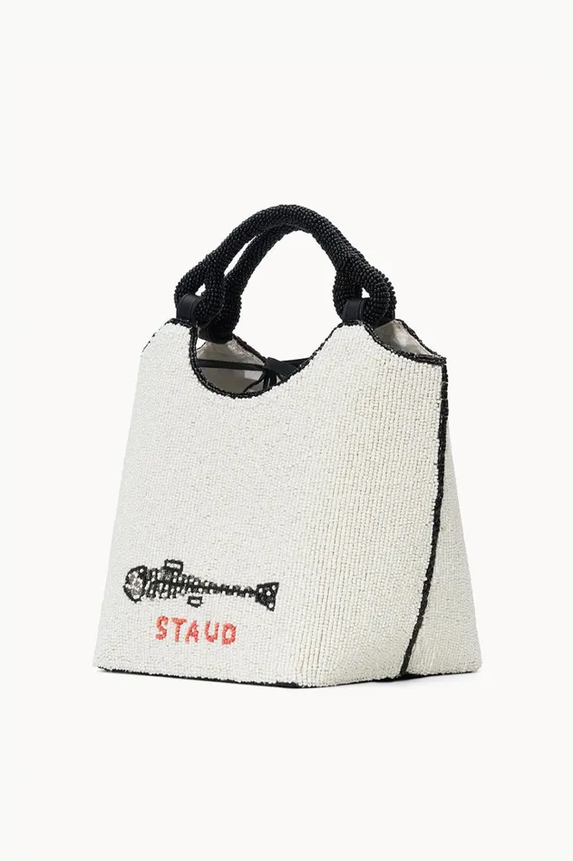 Women Beaded STAUD STAUD COTE BEADED BAG STAUDINES CREAM Women Beaded STAUD STAUD COTE BEADED BAG STAUDINES CREAM