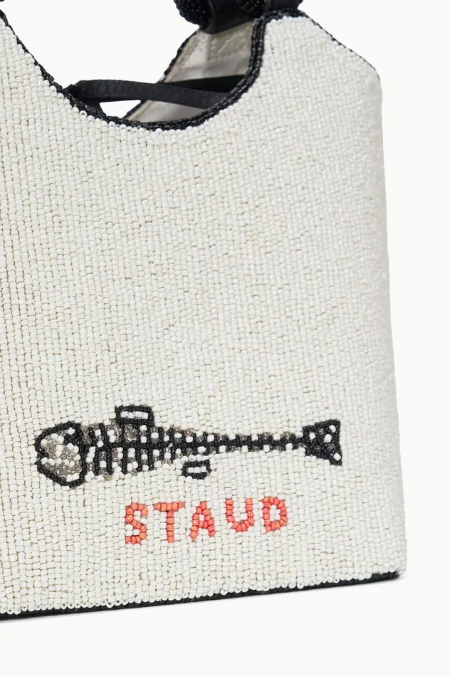 Women Beaded STAUD STAUD COTE BEADED BAG STAUDINES CREAM Women Beaded STAUD STAUD COTE BEADED BAG STAUDINES CREAM