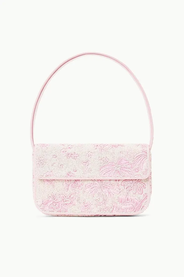 Women Beaded STAUD STAUD TOMMY BAG IVORY CHERRY BLOSSOM TOILE