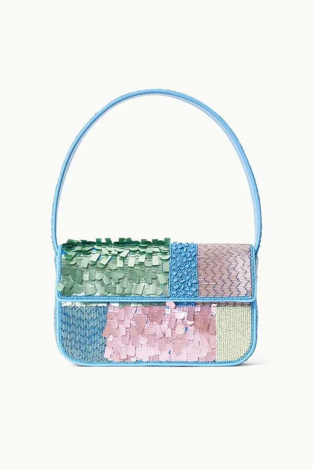Women Beaded STAUD STAUD TOMMY BAG PATCHWORK SHERBET
