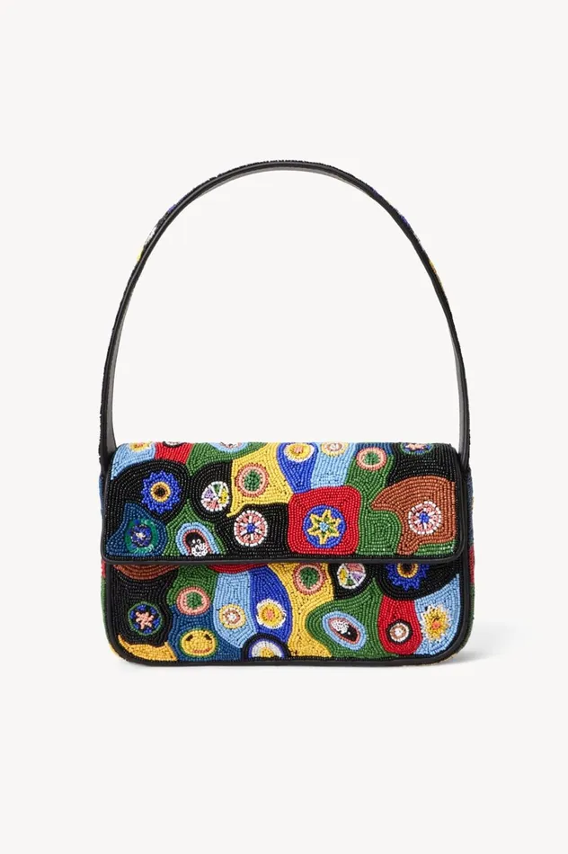Women Beaded STAUD STAUD TOMMY BEADED BAG BLACK MILLEFIORI