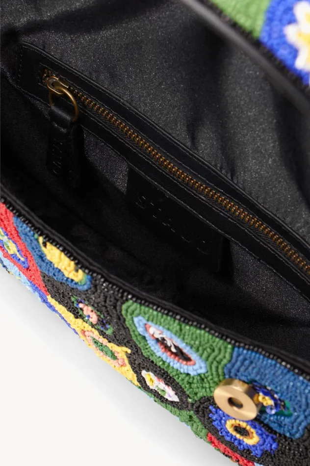 Women Beaded STAUD STAUD TOMMY BEADED BAG BLACK MILLEFIORI Women Beaded STAUD STAUD TOMMY BEADED BAG BLACK MILLEFIORI
