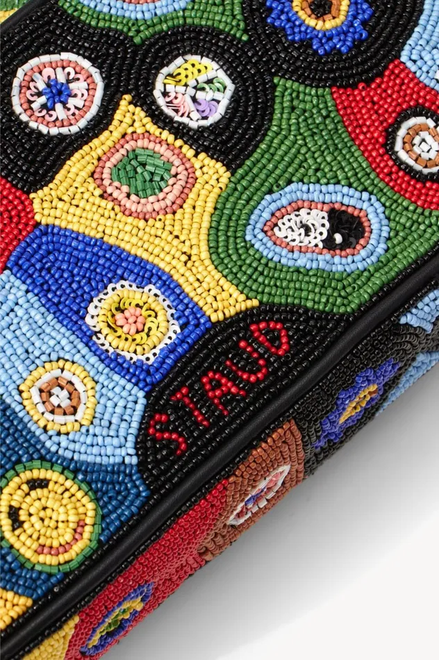 Women Beaded STAUD STAUD TOMMY BEADED BAG BLACK MILLEFIORI Women Beaded STAUD STAUD TOMMY BEADED BAG BLACK MILLEFIORI