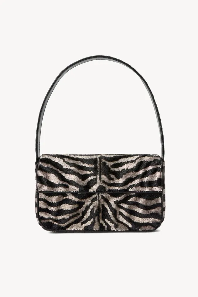 Women Beaded STAUD STAUD TOMMY BEADED BAG BLACK WHITE