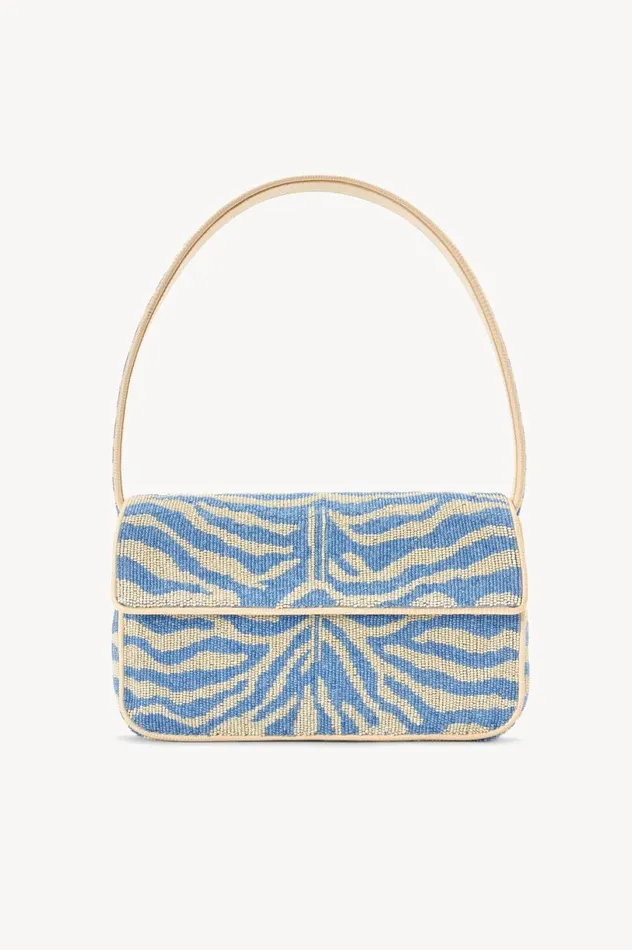 Women Beaded STAUD STAUD TOMMY BEADED BAG LIGHT BLUE CREAM