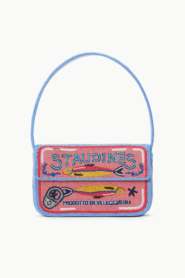 Women Beaded STAUD STAUD TOMMY BEADED BAG STAUDINES PINK