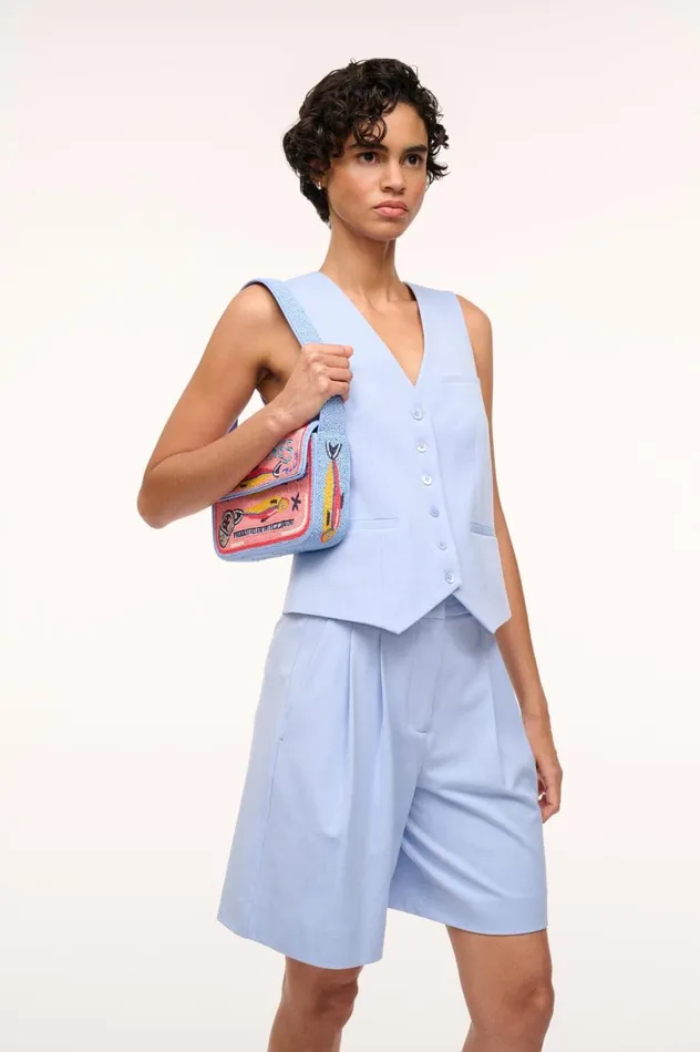 Women Beaded STAUD STAUD TOMMY BEADED BAG STAUDINES PINK Women Beaded STAUD STAUD TOMMY BEADED BAG STAUDINES PINK