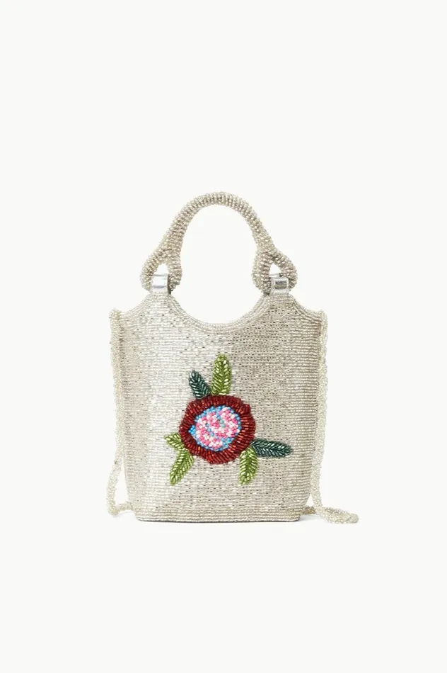 Women Beaded STAUD STAUD ZOE BEADED BAG DIAMOND ROSE