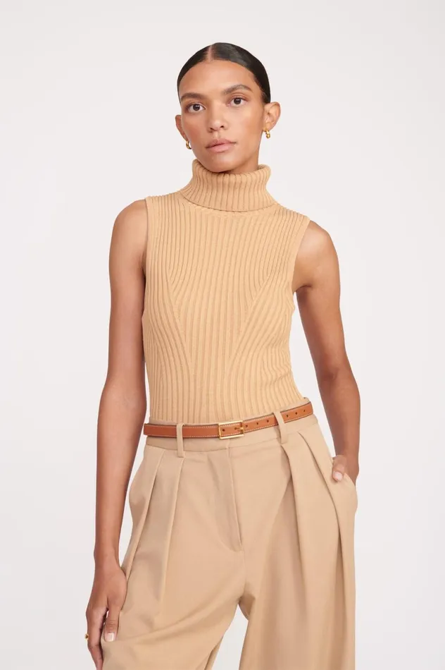 Women Belts STAUD STAUD CLASSIC WIDE BELT TAN Women Belts STAUD STAUD CLASSIC WIDE BELT TAN