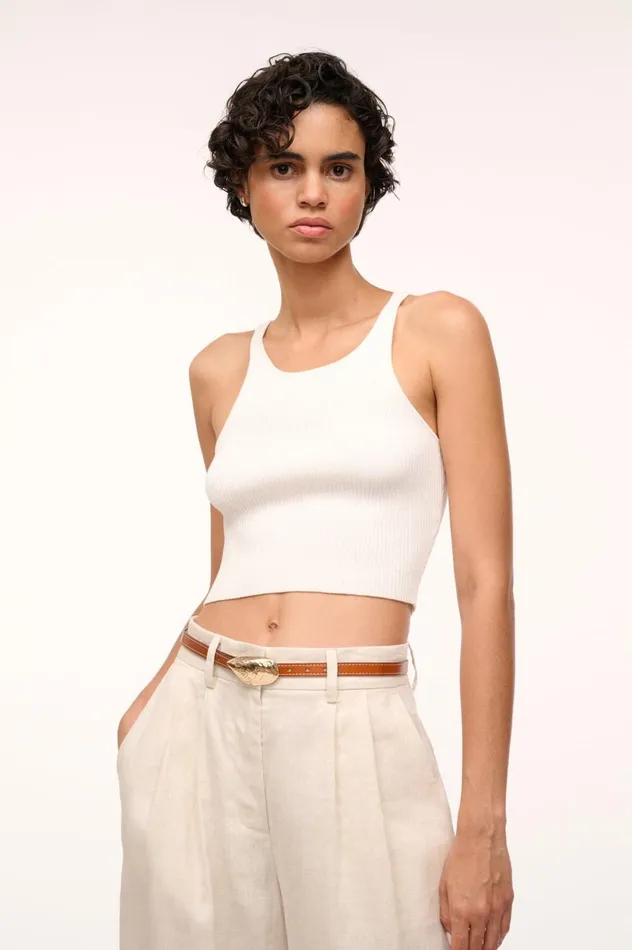 Women Belts STAUD STAUD SHELL BUCKLE BELT TAN Women Belts STAUD STAUD SHELL BUCKLE BELT TAN