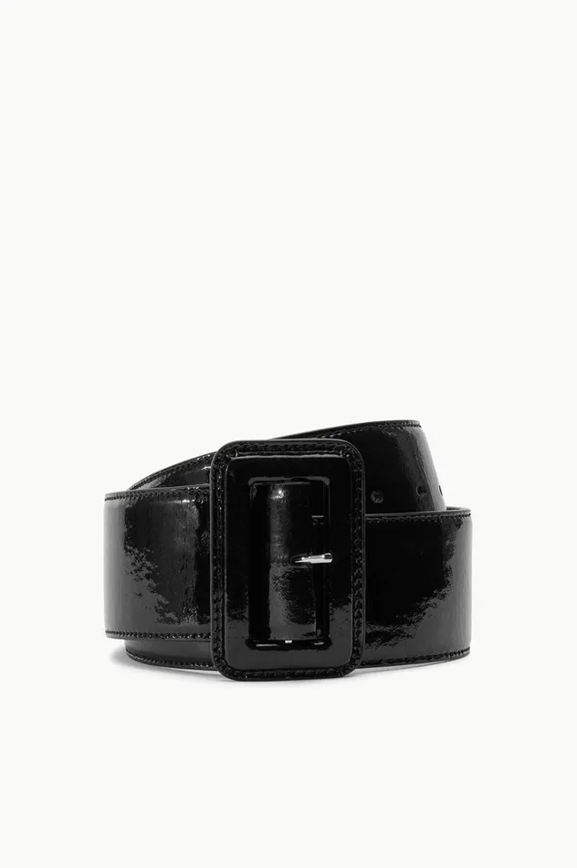 Women Belts STAUD STAUD WIDE WAIST BELT BLACK PATENT