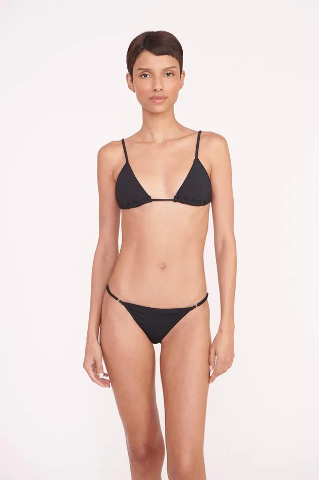 Women Bikinis STAUD STAUD ALEXIS TRIANGLE TOP BLACK