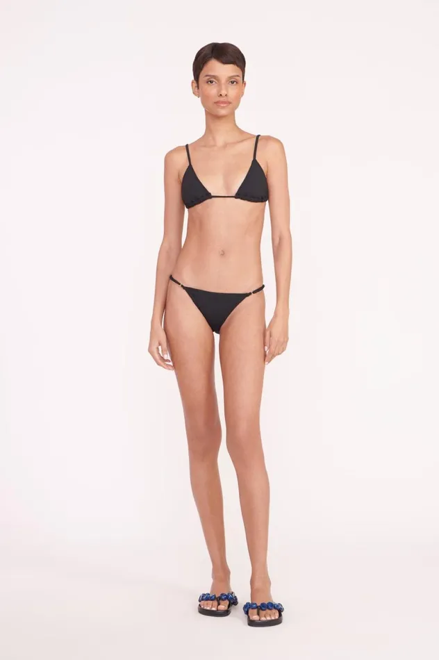 Women Bikinis STAUD STAUD ALEXIS TRIANGLE TOP BLACK