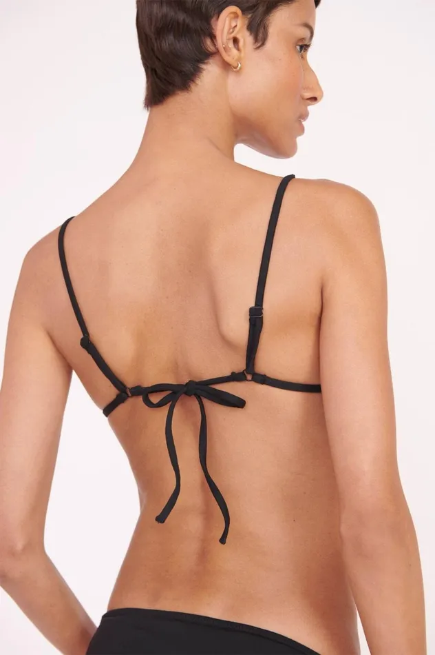 Women Bikinis STAUD STAUD ALEXIS TRIANGLE TOP BLACK