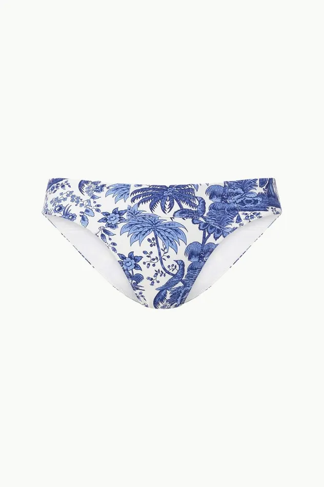 Women Bikinis STAUD STAUD CORSAGE BIKINI BOTTOM BLUE TOILE