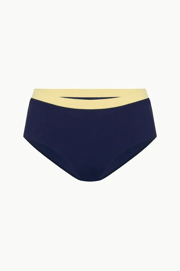 Women Bikinis STAUD STAUD DEVON HIGH RISE BIKINI BOTTOM NAVY COLORBLOCK Women Bikinis STAUD STAUD DEVON HIGH RISE BIKINI BOTTOM NAVY COLORBLOCK