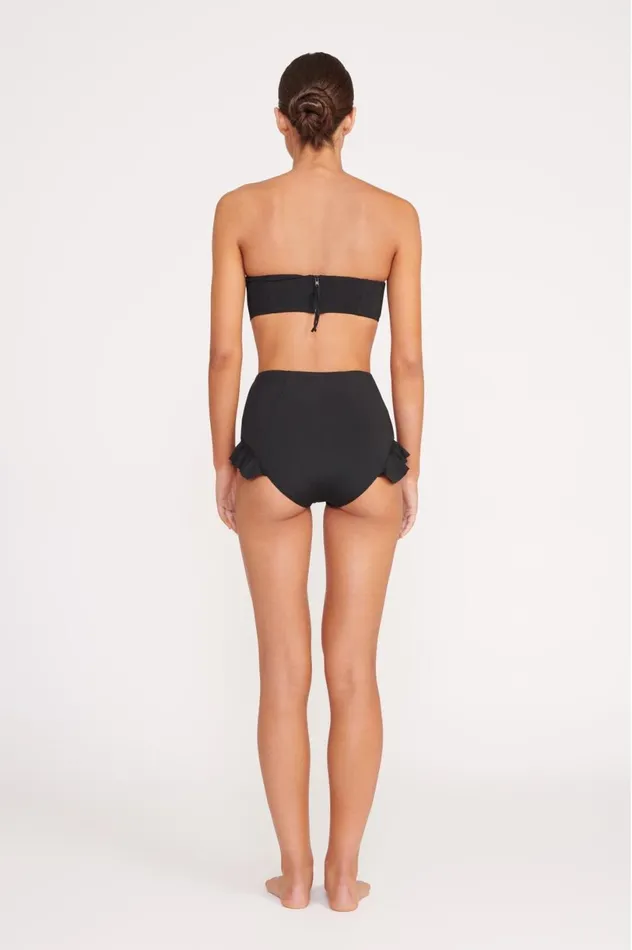 Women Bikinis STAUD STAUD FLOURISH HIGH RISE BIKINI BOTTOM BLACK Women Bikinis STAUD STAUD FLOURISH HIGH RISE BIKINI BOTTOM BLACK