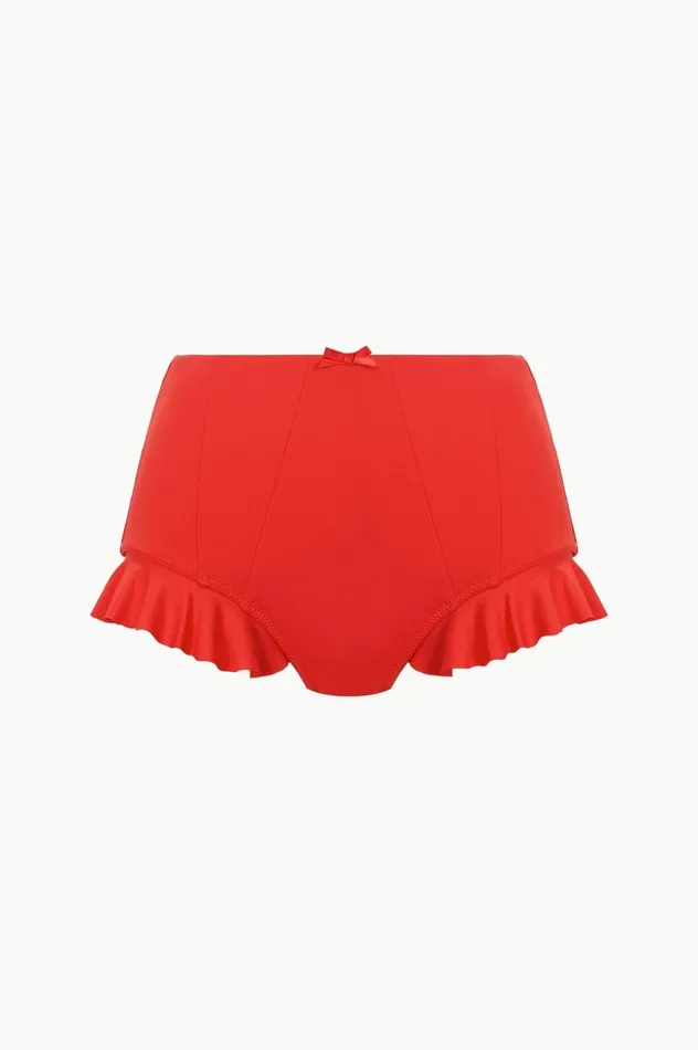 Women Bikinis STAUD STAUD FLOURISH HIGH RISE BIKINI BOTTOM RED ROSE Women Bikinis STAUD STAUD FLOURISH HIGH RISE BIKINI BOTTOM RED ROSE