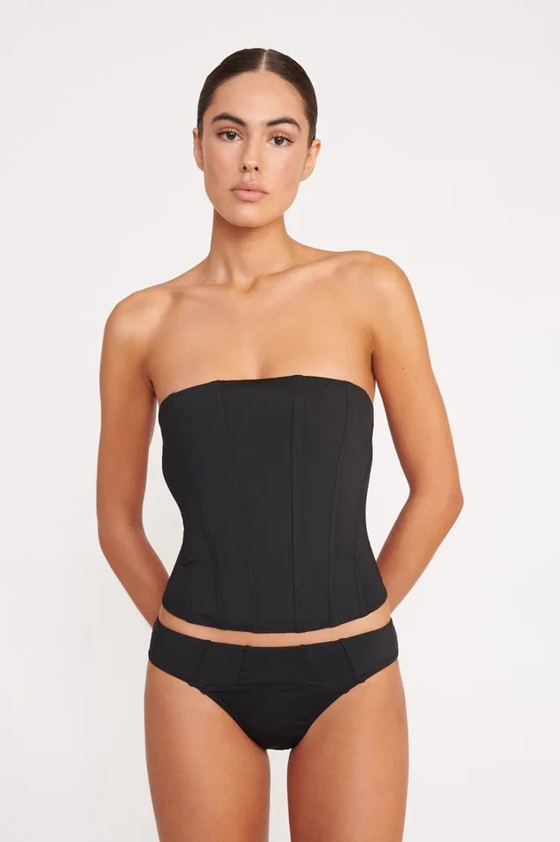 Women Bikinis STAUD STAUD FRANCESCA BIKINI TOP BLACK