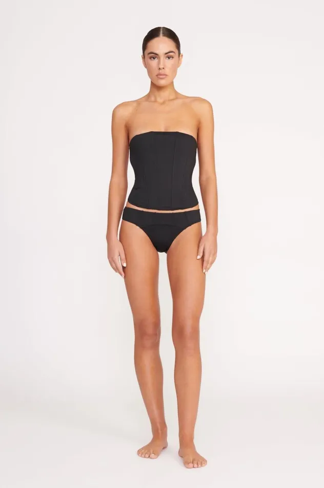 Women Bikinis STAUD STAUD FRANCESCA BIKINI TOP BLACK
