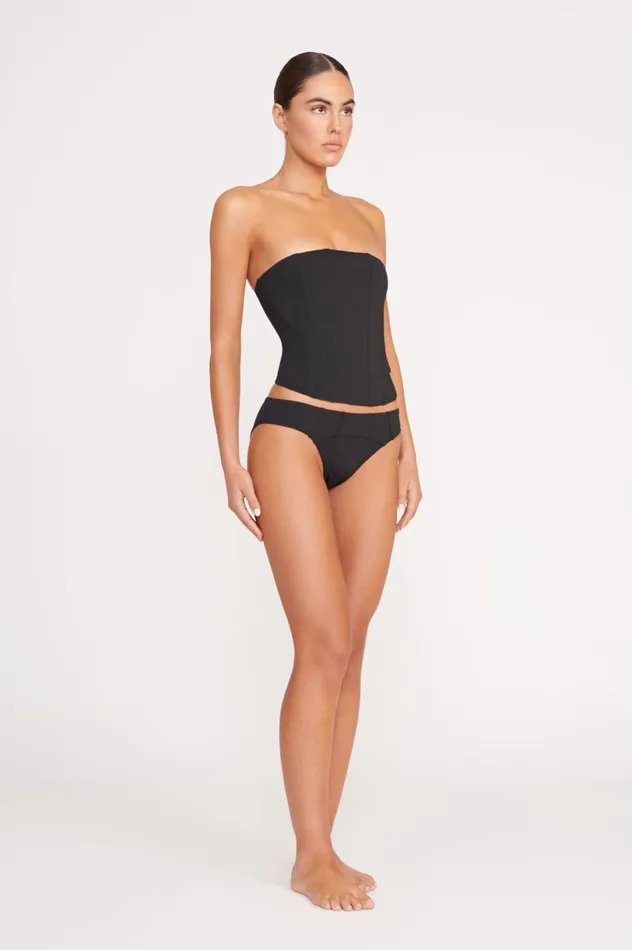 Women Bikinis STAUD STAUD FRANCESCA BIKINI TOP BLACK