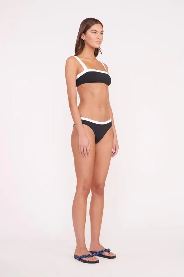 Women Bikinis STAUD STAUD GEMMA BIKINI BOTTOM BLACK WHITE Women Bikinis STAUD STAUD GEMMA BIKINI BOTTOM BLACK WHITE