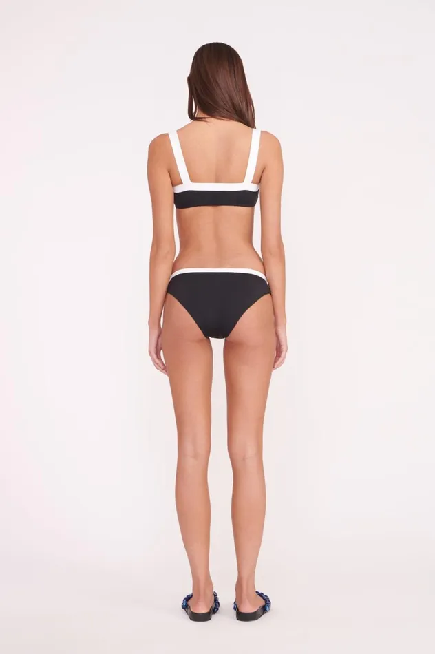 Women Bikinis STAUD STAUD GEMMA BIKINI BOTTOM BLACK WHITE Women Bikinis STAUD STAUD GEMMA BIKINI BOTTOM BLACK WHITE