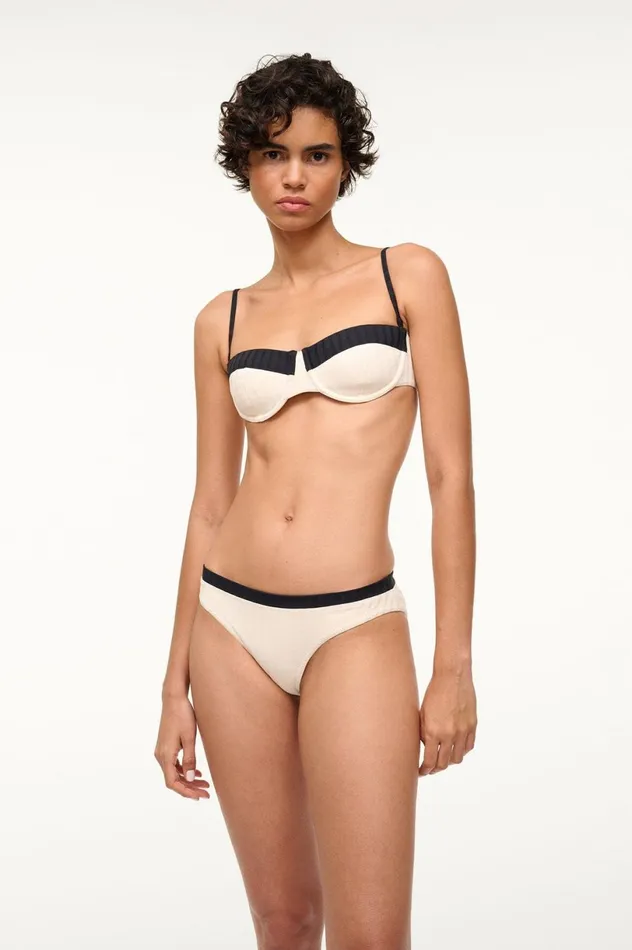 Women Bikinis STAUD STAUD GEMMA BIKINI BOTTOM IVORY BLACK Women Bikinis STAUD STAUD GEMMA BIKINI BOTTOM IVORY BLACK