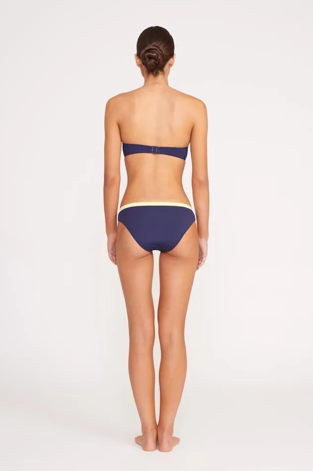 Women Bikinis STAUD STAUD GEMMA BIKINI BOTTOM NAVY COLORBLOCK
