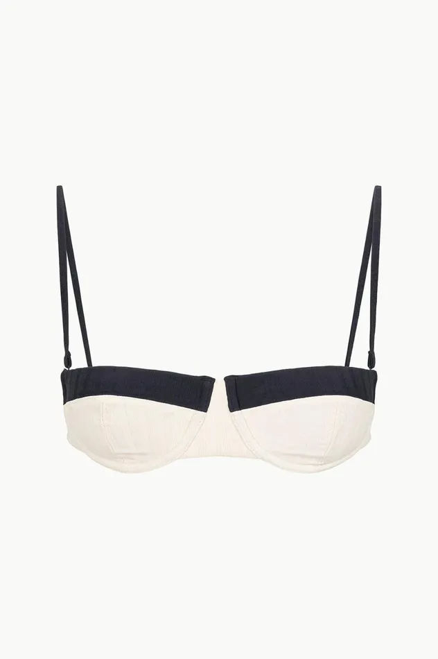 Women Bikinis STAUD STAUD JO BALCONETTE BIKINI TOP IVORY BLACK Women Bikinis STAUD STAUD JO BALCONETTE BIKINI TOP IVORY BLACK