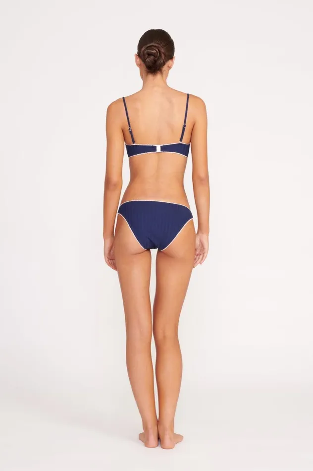 Women Bikinis STAUD STAUD JO BALCONETTE BIKINI TOP NAVY WHITE Women Bikinis STAUD STAUD JO BALCONETTE BIKINI TOP NAVY WHITE